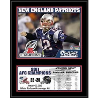 New England Patriots 2011 AFC Conference Champions Sublimated 12 x 15 Plaque
