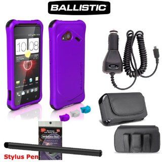 HTC Incredible 4g LTE Blue Ballistic Smooth Series Cover Case with Extra Colored Bumpers. Comes with Case that fits your Phone with the Cover on it, Car Charger, Stylus Pen and Radiation Shield. Cell Phones & Accessories