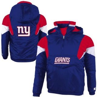 Starter New York Giants Breakaway Quarter Zip Jacket   Royal Blue