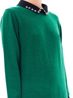 Embellished collar wool sweater  No. 21