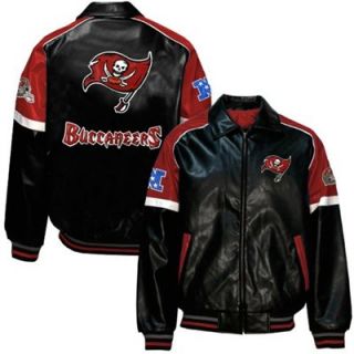 Tampa Bay Buccaneers Black Varsity Pleather Jacket