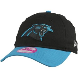 New Era Carolina Panthers Womens Sideline 9FORTY Adjustable Hat   Black/Panther Blue