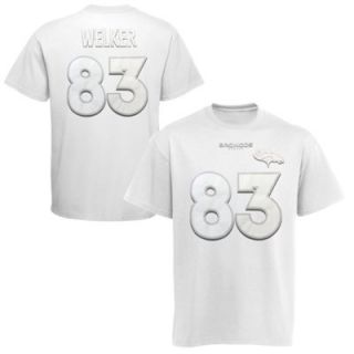 Wes Welker Denver Broncos White On White Player T Shirt   White