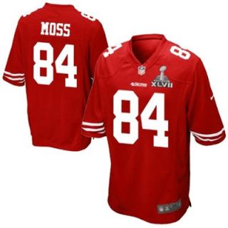 Nike Randy Moss San Francisco 49ers Youth Super Bowl XLVII Game Jersey   Scarlet