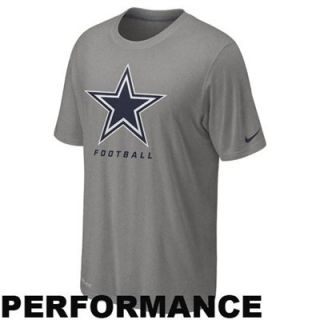 Nike Dallas Cowboys Legend Elite Logo Performance T Shirt   Ash