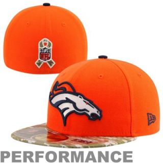 New Era Denver Broncos Youth Salute To Service Fitted Performance Hat   Orange