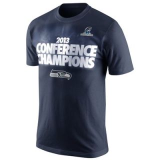 Nike Seattle Seahawks 2013 NFC Champions Glow T Shirt   College Navy
