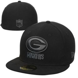 New Era Green Bay Packers Basic 59FIFTY Fitted Hat   Black/Gray