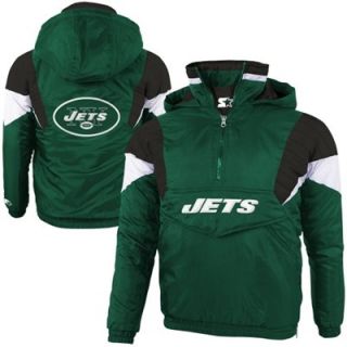 Starter New York Jets Youth Breakaway Quarter Zip Jacket   Green