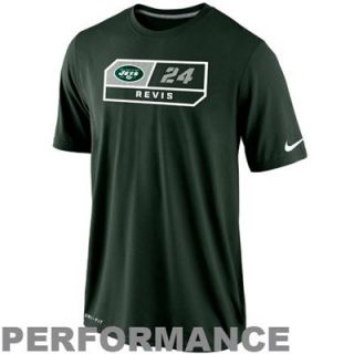 Nike Darrelle Revis New York Jets Dri FIT Legend Team Name Number Performance T Shirt   Green
