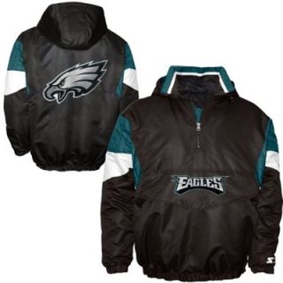 Starter Philadelphia Eagles Breakaway Quarter Zip Jacket   Black
