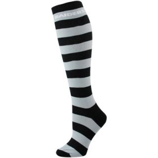 Oakland Raiders Ladies Black Silver Striped Rugby Socks