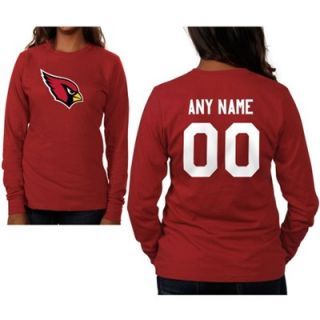 Arizona Cardinals Womens Custom Any Name & Number Long Sleeve T Shirt