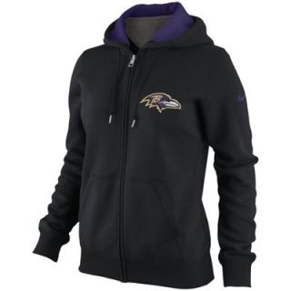 Nike Baltimore Ravens Womens Tailgater Full Zip Hoodie   Black