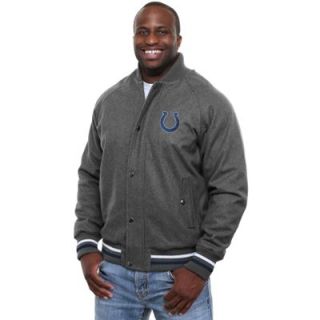 Pro Line Indianapolis Colts Valor Stadium Full Button Jacket   Charcoal