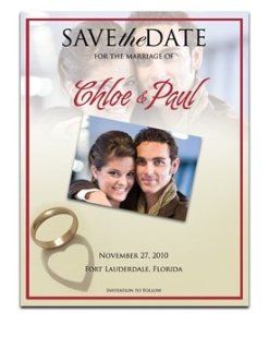 200 Save the Date Cards   Cherish Ring Heart  Greeting Cards 