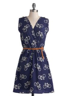 Ride Here, Right Now Dress in Blue  Mod Retro Vintage Dresses