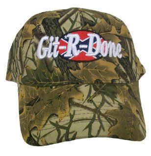 Git R Done Larry the Cable Guy Light Camo Confederate Flag Hat Cap 