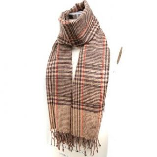 Scarfand's Houndstooth with Stripes Men Scarf (Camel) at  Mens Clothing store