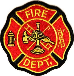 Fire Department Patch for Firemen, 3x3 inch, small embroidered iron on patch