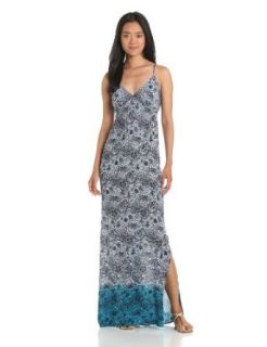 eight sixty Women's Ombre Lace Cami Maxi Dress, Sky Blue/Navy, X Small