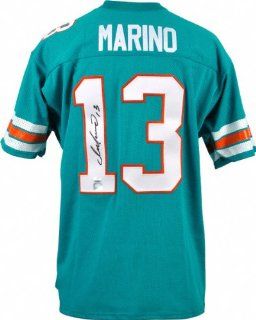 Dan Marino Autographed Jersey  Details Custom, Teal  Sports Related Collectibles  Sports & Outdoors