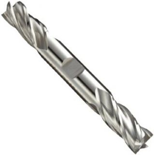 Niagara Cutter 56041 Cobalt Steel Square Nose End Mill, Double End, Inch, Weldon Shank, Uncoated (Bright) Finish, Roughing and Finishing Cut, 30 Degree Helix, 4 Flutes, 3.063" Overall Length, 0.125" Cutting Diameter, 0.375" Shank Diameter I