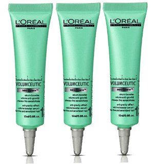 L'Oreal Volumceutic Intra Cylane Anti Gravity Effect Volume Booster Serum  )3 x 15ml / 0.6 oz) Intense treatment for thin hair  Increases volume of hair   Long lasting effect   Increases Hair Mass in long term treatment Health & Personal Care