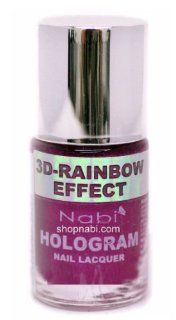 Nabi Hologram Nail Polish Holographic Effect (Flamingo) Health & Personal Care
