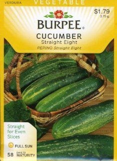 Burpee 56580 Cucumber Straight Eight Seed Packet  Vegetable Plants  Patio, Lawn & Garden