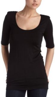 Eight Sixty Women's Tripunto Shoulder Pad Tunic, Black, X Small Fashion T Shirts