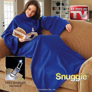 Blue Snuggie Wearable Blanket  Bed Blankets  