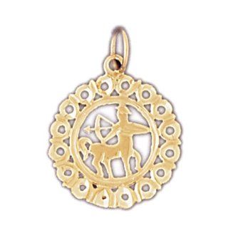 14K Gold Charm Pendant 1.14 Grams Gemini Taurus All Zodiacs Leo Libra Etc9448 Jewelry