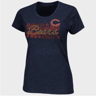 Chicago Bears Ladies More Than Enough T Shirt   Navy Blue  Sports Fan Apparel  Sports & Outdoors