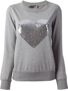 Love Moschino Sequin Heart Sweatshirt   Francis Ferent