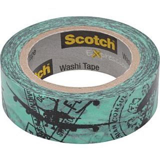 Scotch Expressions Washi Tape, Airplane, 3/5 x 393