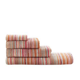 Ben de Lisi Home Designer orange multi striped towel