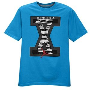 Jordan Retro 10 Fly T Shirt   Mens   Basketball   Clothing   Vivid Blue/Black