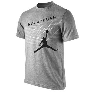 Jordan Classic Flight T Shirt   Mens   Basketball   Clothing   Dark Grey Heather/Black/White