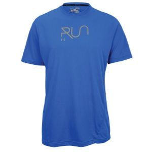 Under Armour Heatgear Reflective Run Graphic T Shirt   Mens   Running   Clothing   Moonshadow/Reflective