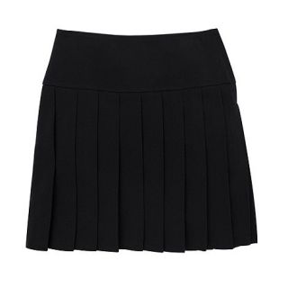 Girls black fashion kilt school uniform skirt