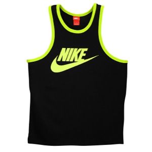 Nike Ace Logo Tank   Mens   Casual   Clothing   Black/Volt/Volt