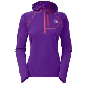 The North Face Impulse Active Half Zip Hoodie   Womens   Running   Clothing   Pixie Purple