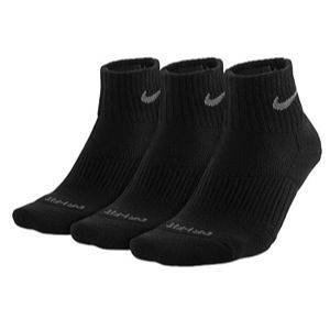 Nike 3PK Dri Fit 1/2 Cushion Quarter Socks   Mens   Training   Accessories   Black