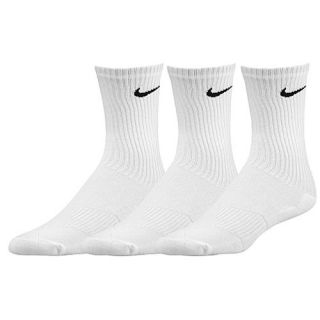 Nike 3 Pack Moisture MGT Cushion Crew Socks   Boys Grade School   Training   Accessories   White/Grey