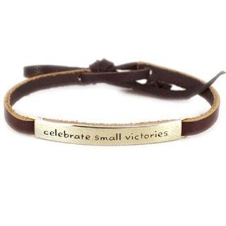Celebrate Small Victories Mixed Metal & Leather Bracelet Mima & Oly by Far Fetched Jewelry
