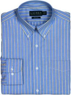 Lauren Ralph Lauren Classic Fit Striped Oxford Dress Shirt, French Blue, 16.5" Neck 34/35 at  Men�s Clothing store