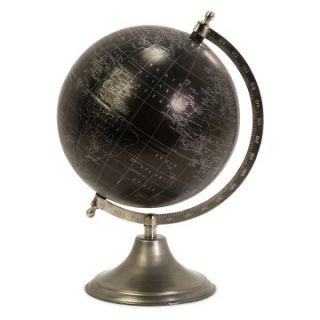 Moonlight 9 in. Diam. World Globe with Nickel Finish Stand   Globes