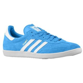 adidas Originals Samba    Mens   Soccer   Shoes   Solar Blue/White/Clear Grey