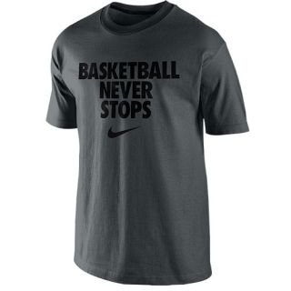 Nike Basketball Never Stops T Shirt   Mens   Basketball   Clothing   Anthracite/Black
